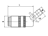 Picture of Coupling 45° Tail (Push-Lock)